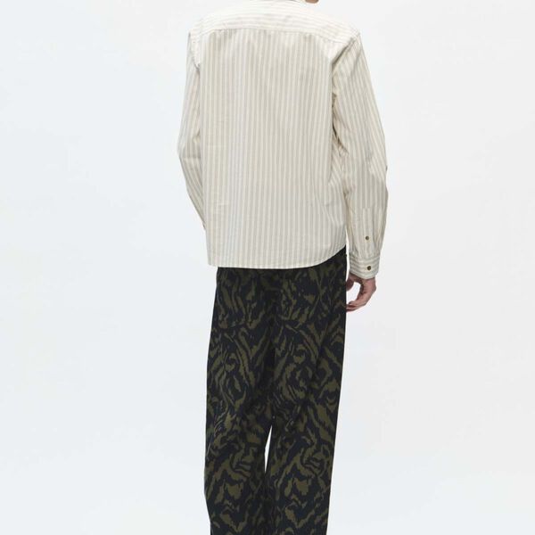 WWAdrian shirt, silver birch stripe, Wood Wood