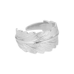 Linn wide ring, silverpläterad, Pure by Nat