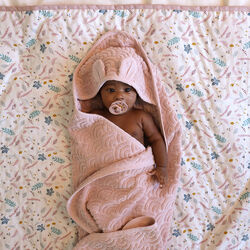 Hooded Baby Towel with Ears, dusty rose, Cam Cam Copenhagen