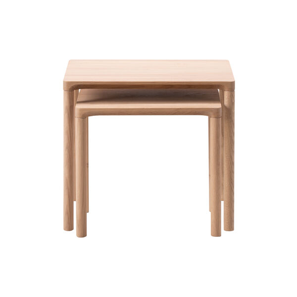 6798 Piloti Wood Coffee Table, light oiled oak, Fredericia Furniture