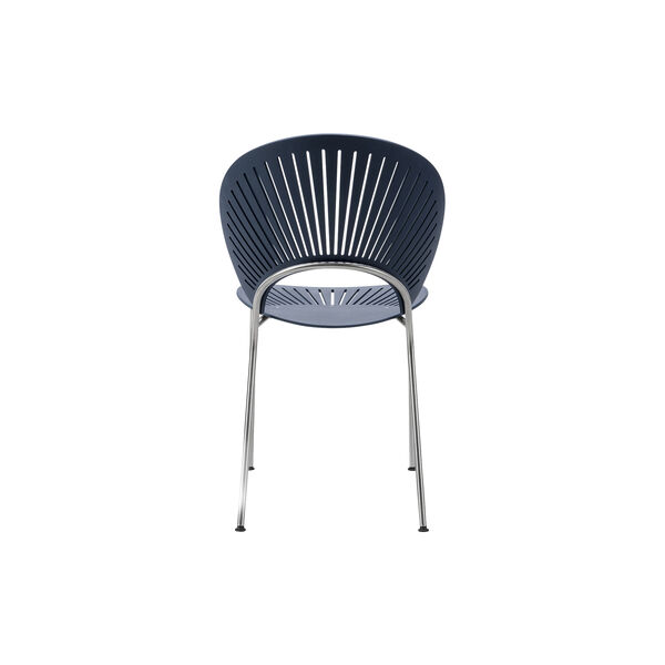 3398 Trinidad stol, nordic blue/chrome, Fredericia Furniture