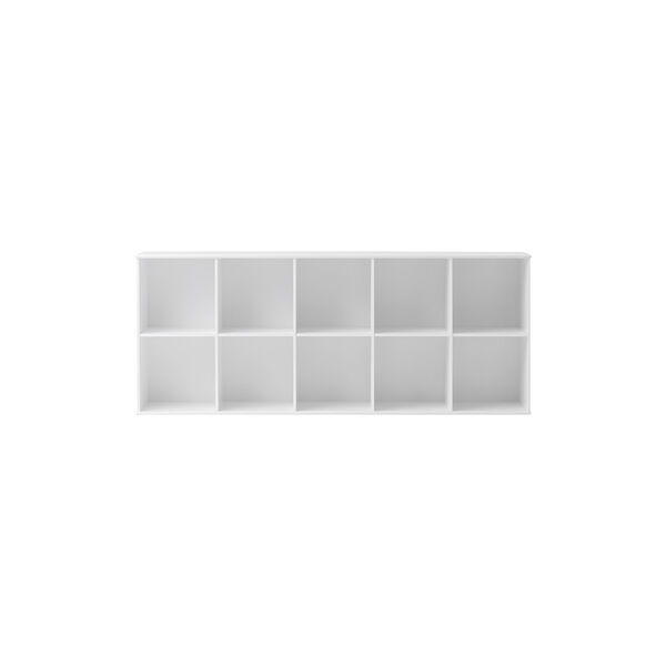 Wood Shelving Unit 5x2 Horizontal with Support Wood Shelving Unit 5x2 Horizontal with Support, Oliver Furniture