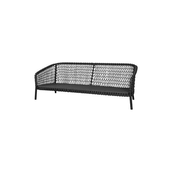 Ocean Large 3-seater Sofa, dark grey, Cane-line