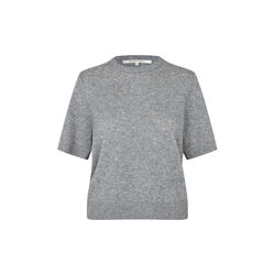 Amala Knit SS O-Neck, mid grey melange, Second Female