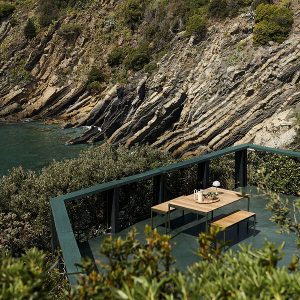 Ville AV27 Outdoor Bench, bronze green, &Tradition