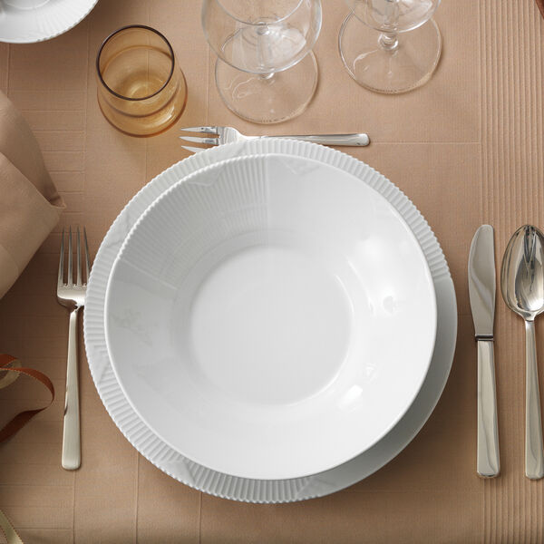 White Elements tallrik, 28 cm, Royal Copenhagen