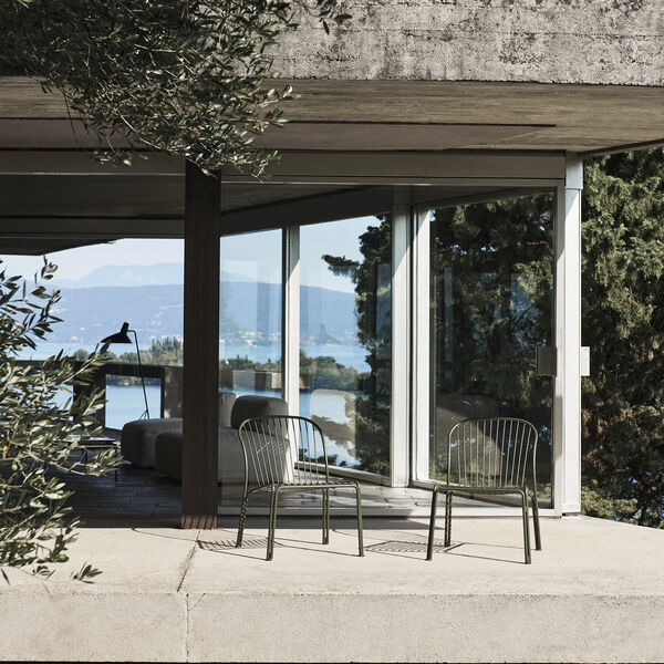 Thorvald SC100 Outdoor Lounge Chair, bronze green, &Tradition