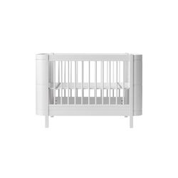 Wood Mini+ Cot Bed incl. Junior Kit 68x122/162 cm, white, Oliver Furniture