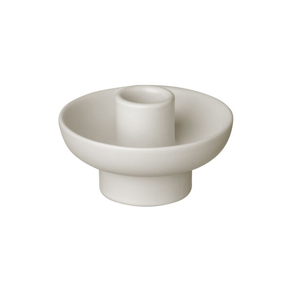 VELA Candle Holder round S, moonbeam, Blomus