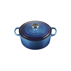 Signature gjutj&auml;rn rund gryta &Oslash; 24 cm, azure blue, Le Creuset