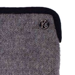 Sasha stickad handske, light grey melange, Kessler