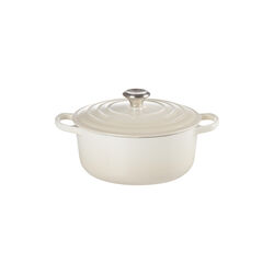 Signature rund gryta &Oslash; 20 cm, meringue, Le Creuset