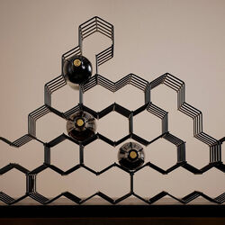 Rocks Wine rack 3 bottles, black, Zone Denmark