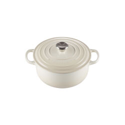 Signature gjutj&auml;rn rund gryta &Oslash; 20 cm, meringue, Le Creuset