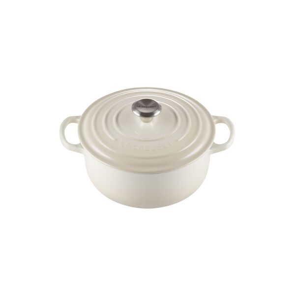 Signature gjutj&auml;rn rund gryta &Oslash; 20 cm, meringue, Le Creuset