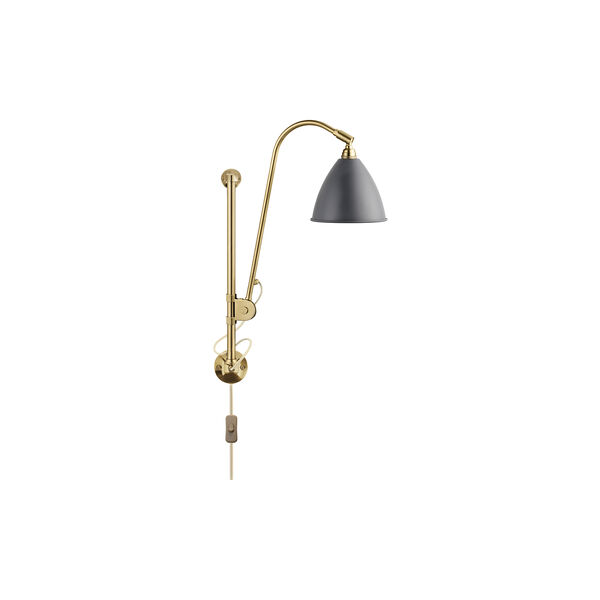 Bestlite BL5 vägglampa, grå/mässing Bestlite BL5 vägglampa, grå/mässing, GUBI