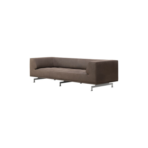 4511 Delphi 3 seater Sofa, Havanna/aluminium, Fredericia Furniture