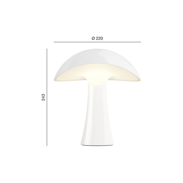 Rumee 220 Portabel lampa, cloud white, Louis Poulsen