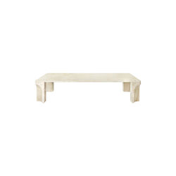 Doric Rectangular Coffee Table, neutral white, GUBI