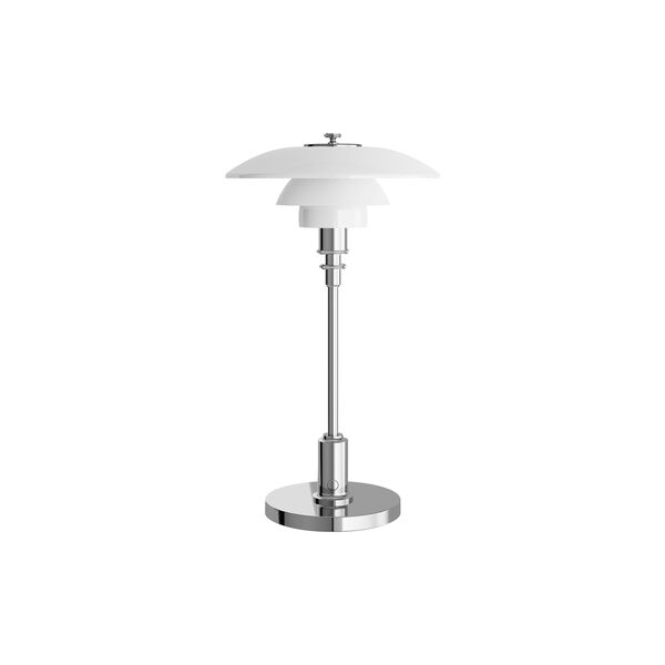 PH 2/1 Portable bordslampa, krom, Louis Poulsen