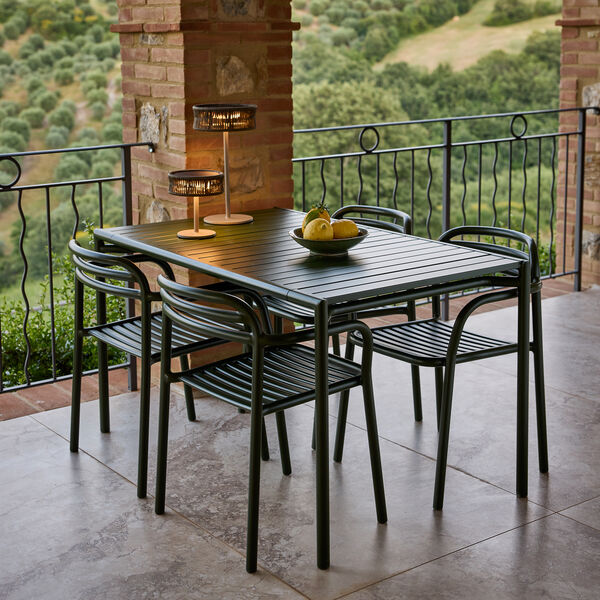 Bliss Dining Table Rectangular, dark green, Cane-line