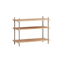 Shelving Classic Low, oak/warm grey, MOEBE