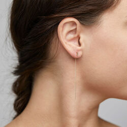 TITIANA Crystal Öronhängen, guldpläterat, Pilgrim