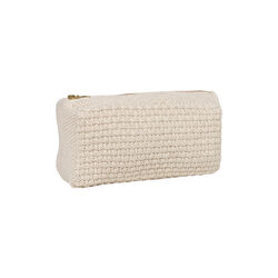 Stickad Clutch Petra, beige melange, By LOHN