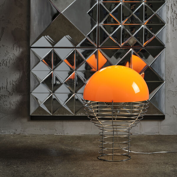 Wire Table Lamp, orange, Verpan
