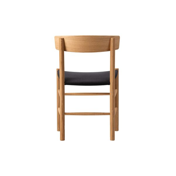 J39 Mogensen Chair with Seat Upholstery, oiled oak/black canvas, Fredericia Furniture