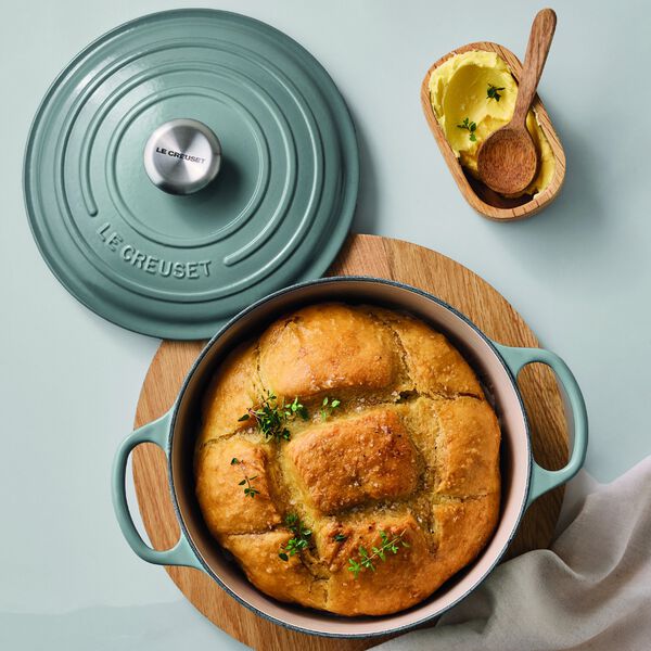 Signature gjutj&auml;rn rund gryta &Oslash; 20 cm, sea salt, Le Creuset