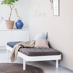 Wood Lounger Bed 90 cm, white, Oliver Furniture