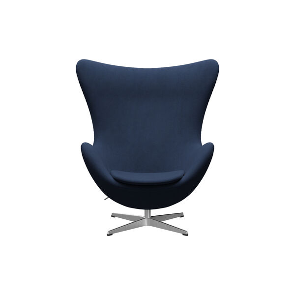 &Auml;gget&trade; 3316 Loungestol, Christianshavn 1155 dark blue/satin brushed aluminium, Fritz Hansen