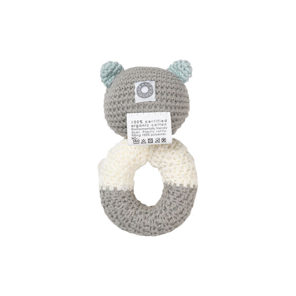 Oline Bear Rattle, white/grey/blue, Franck & Fischer