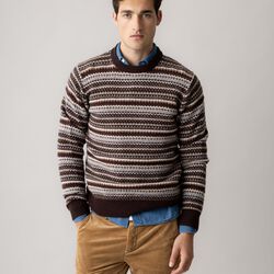 MMGLaporte Pence Crew Neck Knit, chocolate brown, MOS MOSH Gallery