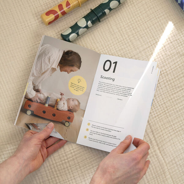 Aktivitetsset för bebisar, sand grey/honey yellow, MODU