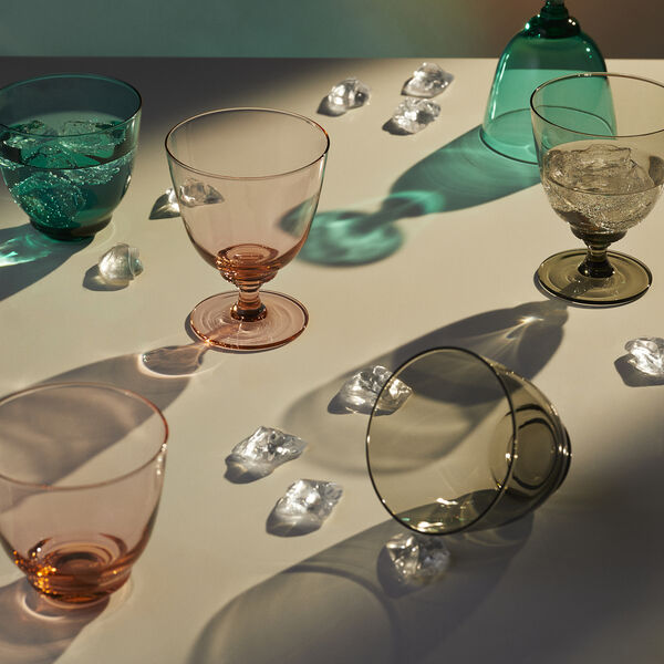 Flow vattenglas, emerald green, Holmegaard