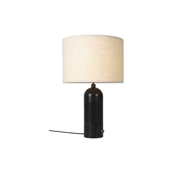 Gravity Table Lamp, black marble/canvas, GUBI