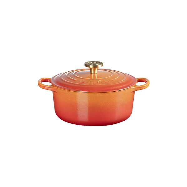 Rund gjutj&auml;rn Jubileumsgryta &Oslash; 24 cm, flamme dor&eacute;e, Le Creuset