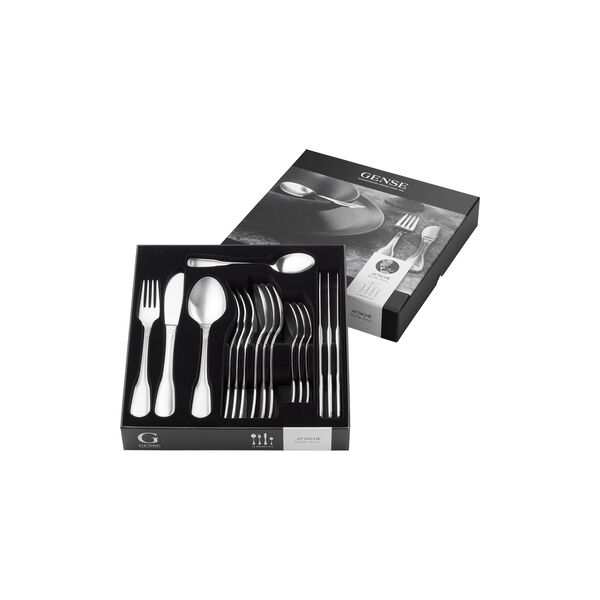 Attaché bestickset Attaché bestickset, Gense