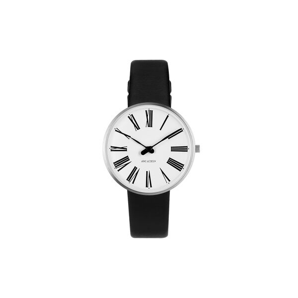Roman armbandsur, white/steel/black, Arne Jacobsen Watches
