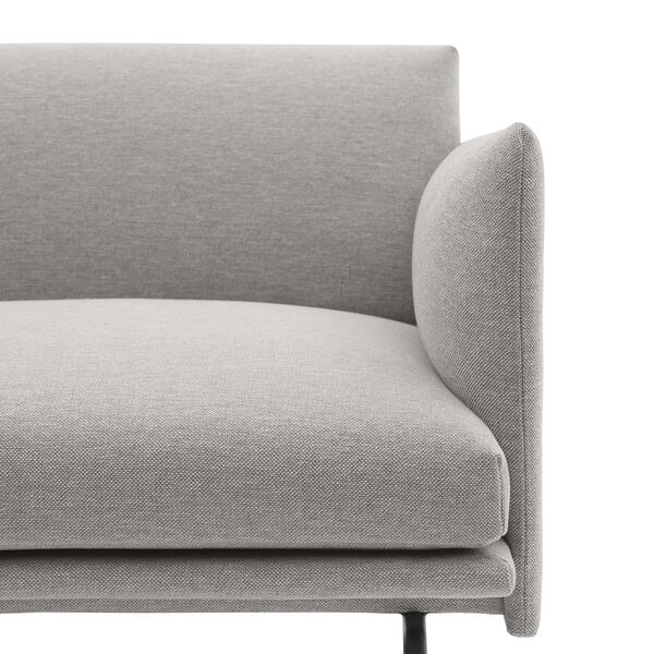 Outline Sofa 3-seater, clay/black, Muuto