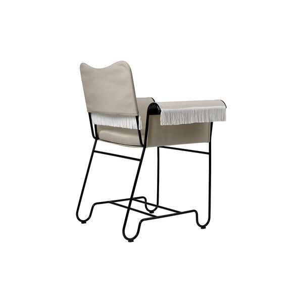Tropique Dining Chair with Fringes, beige/classic black, GUBI