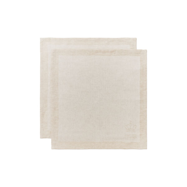 Waves servett 2 st. vit, Royal Copenhagen