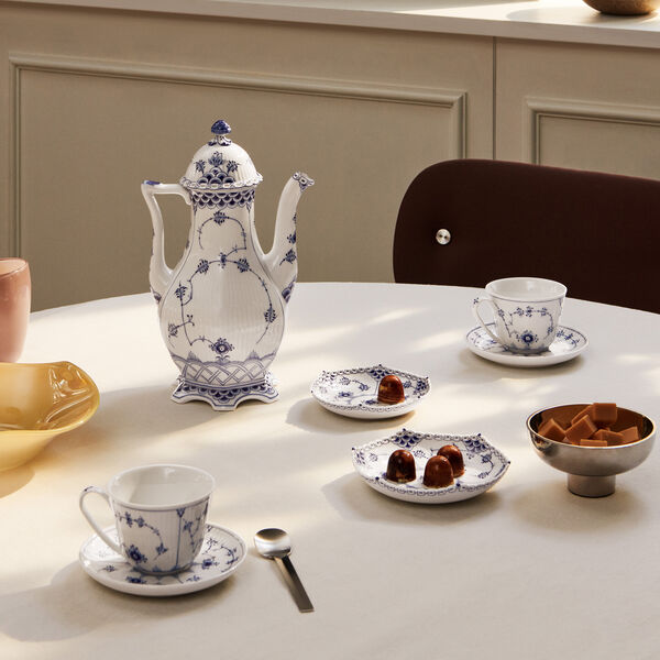 Blue Fluted Full Lace sk&aring;lset 2 st., Royal Copenhagen