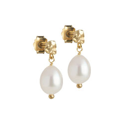 Poe studs, gold/pearl, ENAMEL Copenhagen