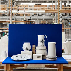 Black Fluted Mega oval tallrik, 35 cm, Royal Copenhagen