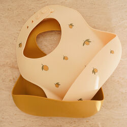 2-pack Silikonhaklapp, lemon/almond, Konges Sløjd