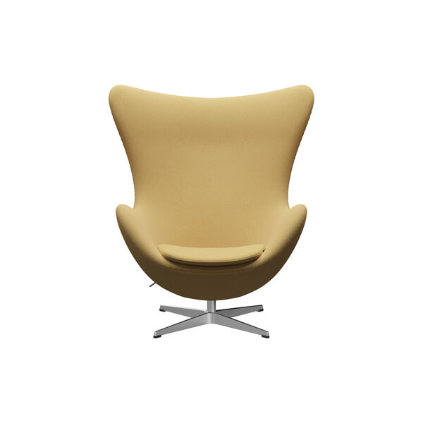 &Auml;gget&trade; 3316 Loungestol, Christianshavn 1110 yellow/satin brushed aluminium, Fritz Hansen