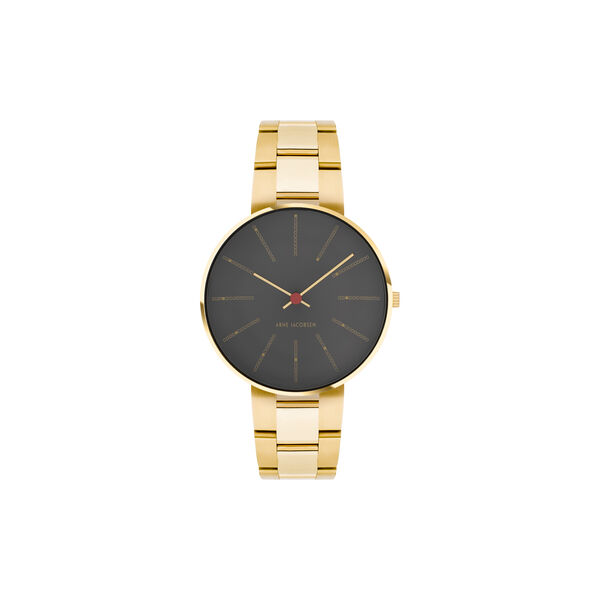 Bankers armbandsur, grey/gold, Arne Jacobsen Watches